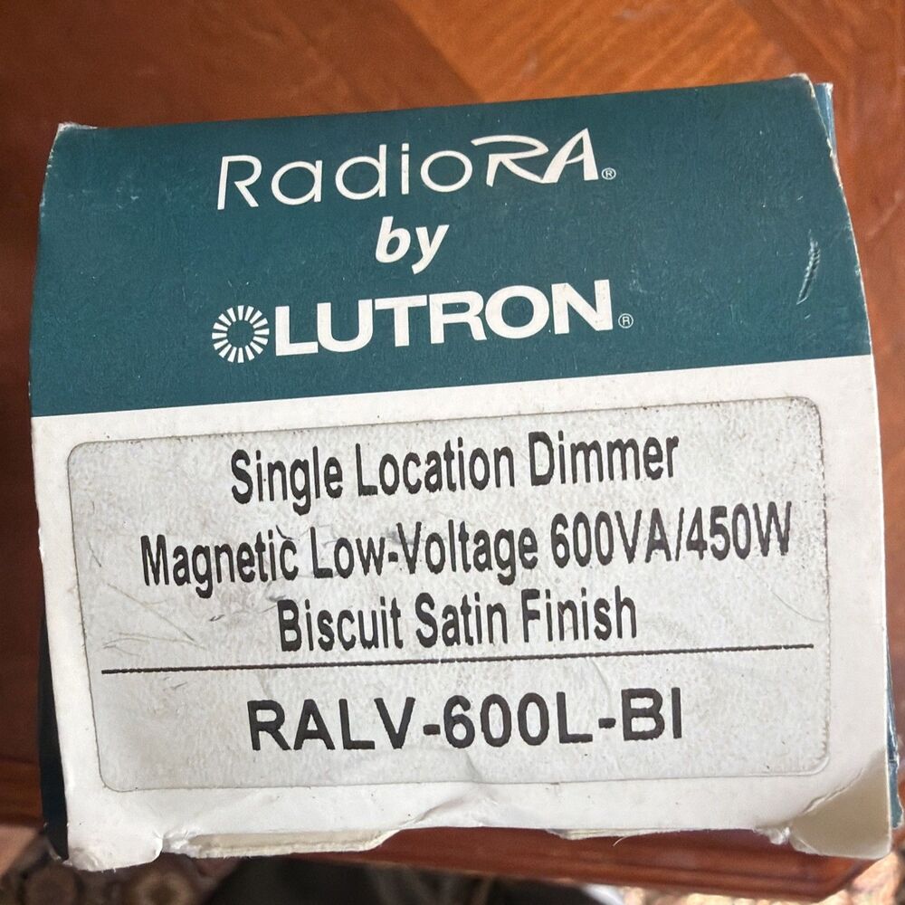 Lutron RadioRA RALV-600L-BI Magnetic Low Voltage Dimmer Biscuit NEW IN BOX